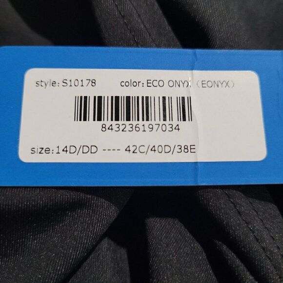 Birdsong Slimming Wrap Underwire One-Piece Swimsuit, Black, 14, 42C 40D 38E NEW - Picture 5 of 16